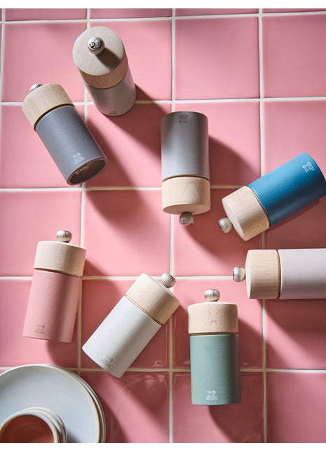 Peugeot Boreal pepermolen zoutmolen set blauw / wit 12cm