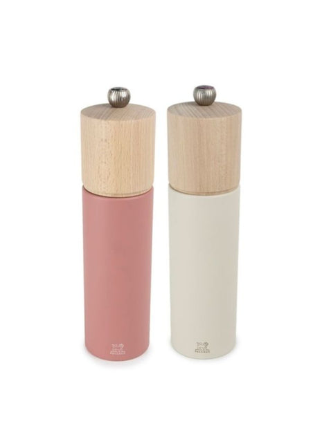 Peugeot Boreal pepermolen zoutmolen set roze / wit