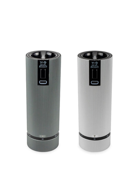 2/43148 Peugeot Line set elektrische pepermolen & zoutmolen alum.