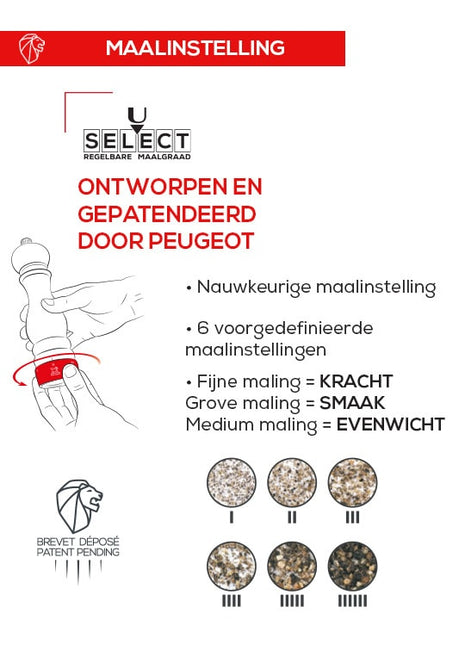 23416 Peugeot Paris zoutmolen u-select Naturel / blank hout 30cm