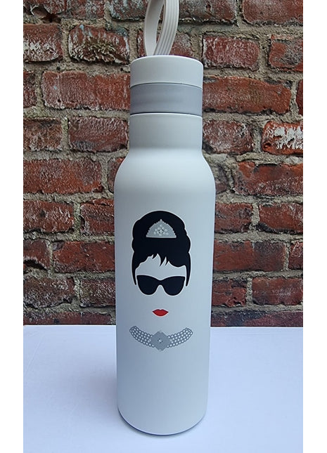 Piu Forty thermosfles +planet metalen drinkfles Audrey Hepburn