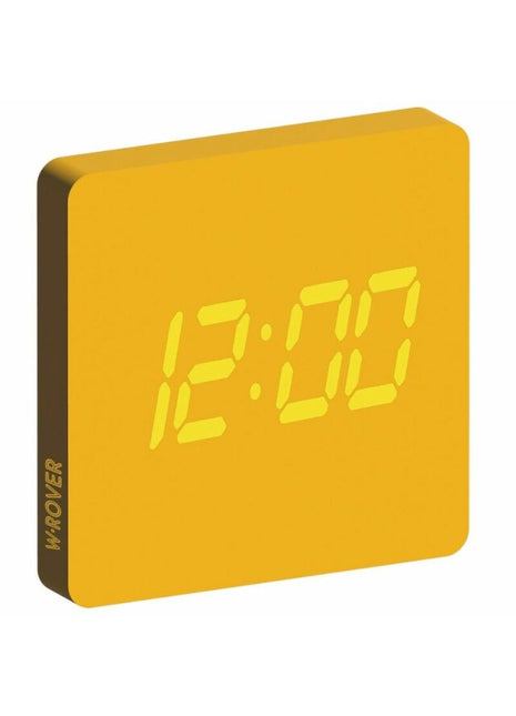 P0403-YE Piu Forty W-Rover houten wandklok LED geel