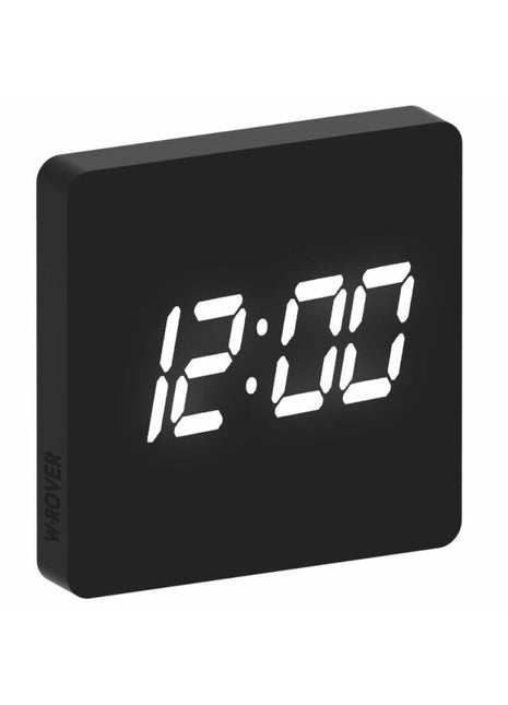 P0403-BK Piu Forty W-Rover houten wandklok LED zwart