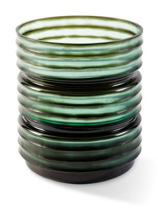 140-205-487 POLSPOTTEN Glas Layer Vaas groen - large