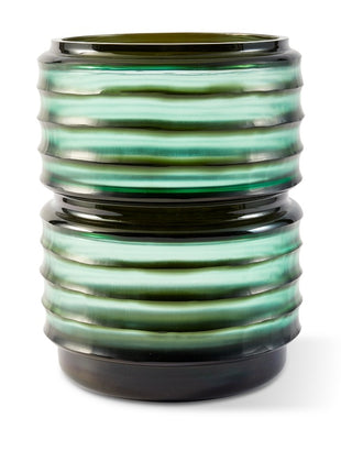 140-205-488 POLSPOTTEN Glas Layer Vaas groen - medium