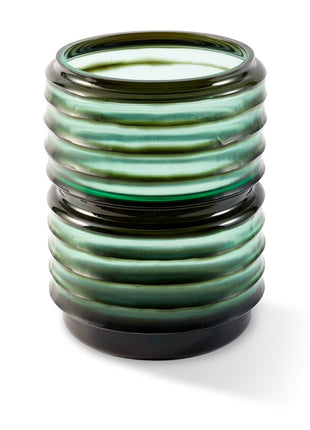 140-205-488 POLSPOTTEN Glas Layer Vaas groen - medium