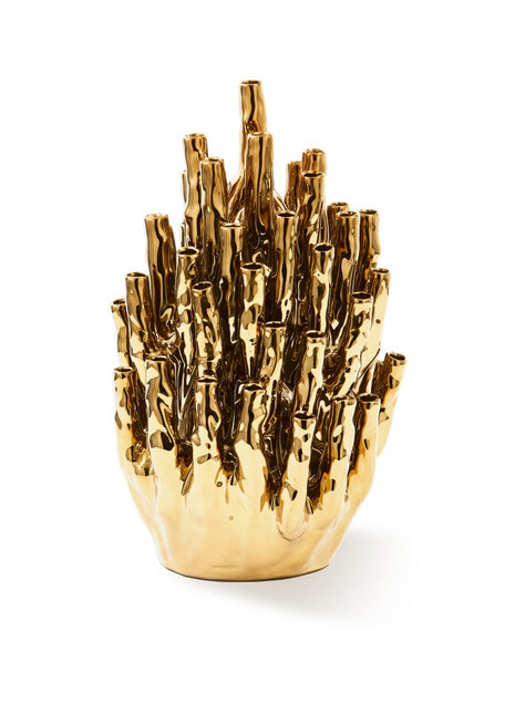 POLSPOTTEN Koraal vaas 50 tulpen goud