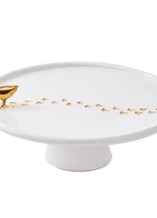 POLSPOTTEN Walking Duck cakestand / taartplateau goud