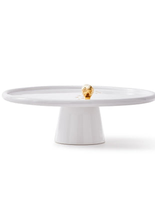 POLSPOTTEN Walking Duck cakestand / taartplateau goud