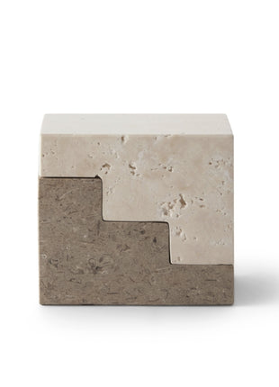 PW00549 Printworks Bookend - Travertine/Limestone boekensteun