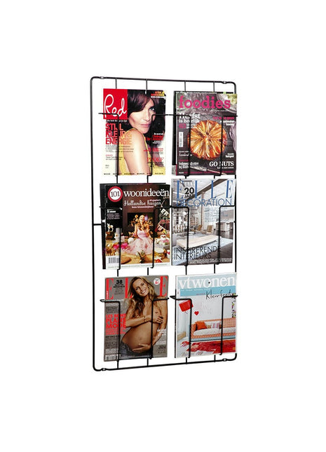 1002671 Puhlmann FRAME-6 tijdschriftenrek zwart