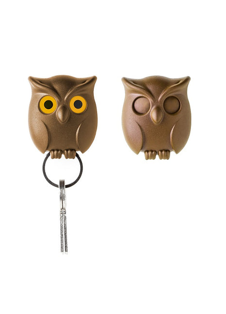 QL 1095 Qualy Night Owl - sleutelhanger - bruin