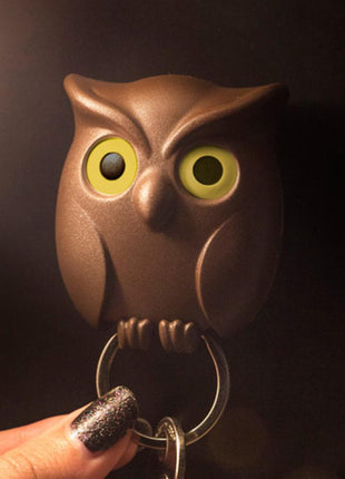 QL 1095 Qualy Night Owl - sleutelhanger - bruin