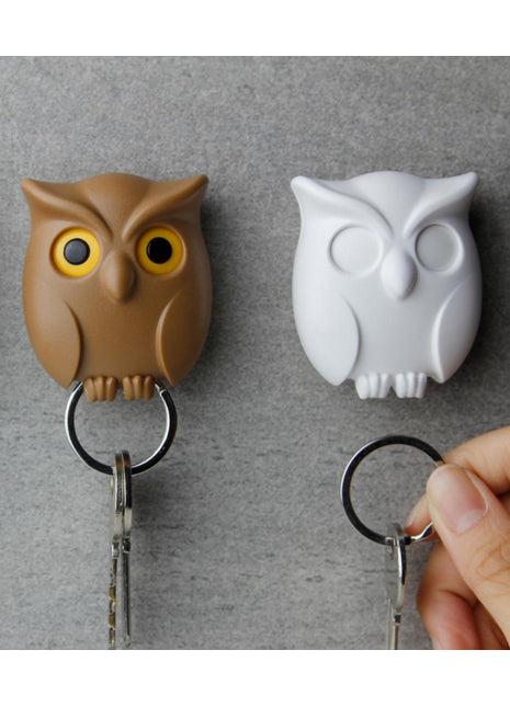 QL 1095 Qualy Night Owl - sleutelhanger - bruin