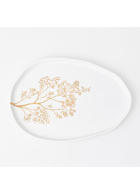 17068 Räder bord gouden boom deco wit porselein