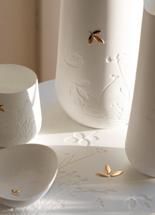 14133 Räder groot bord gouden blad decoratie