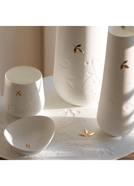 14133 Räder groot bord gouden blad decoratie