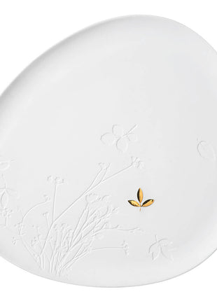 14133 Räder groot bord gouden blad decoratie