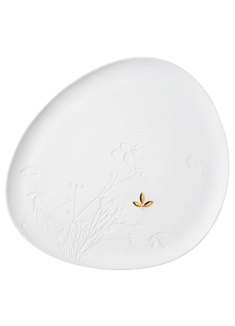 14133 Räder groot bord gouden blad decoratie