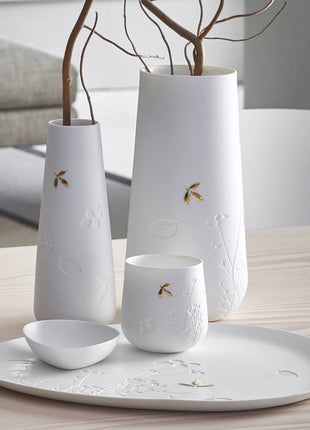 Räder groot bord gouden blad decoratie