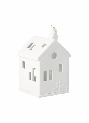 92647 Rader huisje theelicht Santa kerstman door schoorsteen