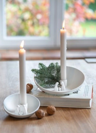 Rader kandelaar kribbe kerst klein