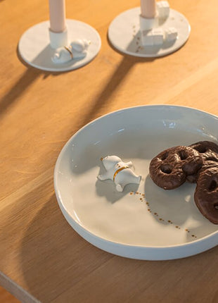 92643 Rader schaaltje met Santa kerstman liggend kerst