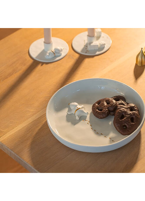 92643 Rader schaaltje met Santa kerstman liggend kerst