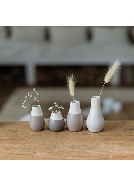 13615  Räder set mini vaasjes 4 stuks grijs