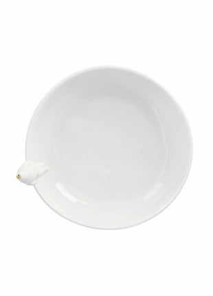 92641 Rader schaalje met Santa kerstman op de rand kerst