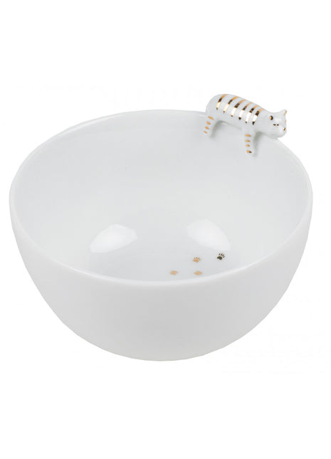 15517 Räder porseleinen schaaltje kat op rand