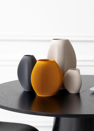 Recozy Bay 1 vaas - duurzame bloemenvaas steen grijs