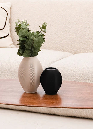 Recozy Bay 1 vaas - duurzame bloemenvaas steen grijs