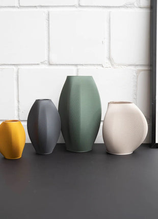 Recozy Bay 1 vaas - duurzame bloemenvaas steen grijs