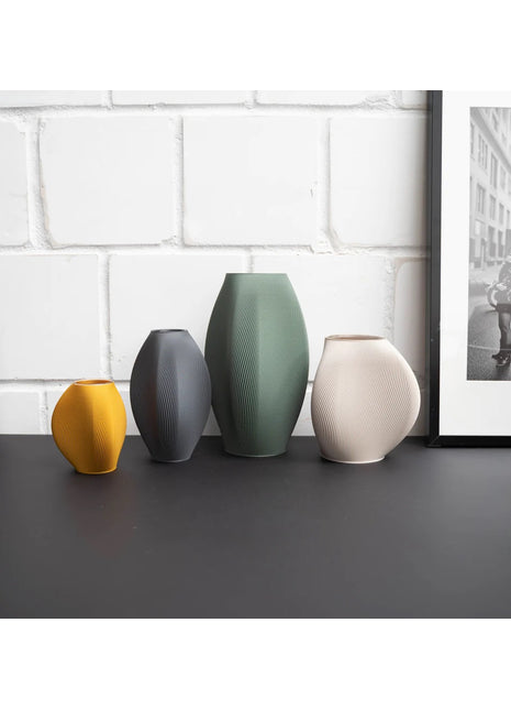 Recozy Bay 3 vaas - duurzame bloemenvaas dennengroen