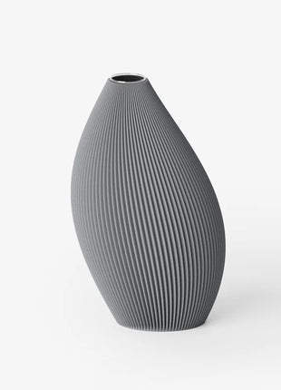 Recozy Bent 1 vaas - 3D print bloemenvaas stone grey