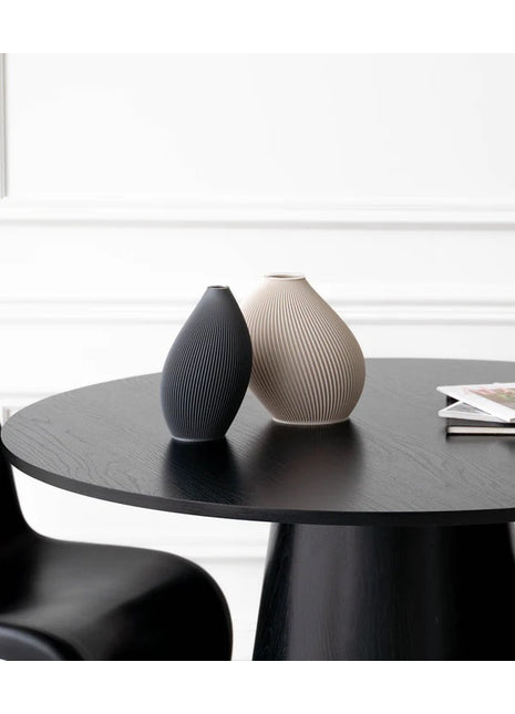 Recozy Bent 1 vaas - 3D print bloemenvaas stone grey