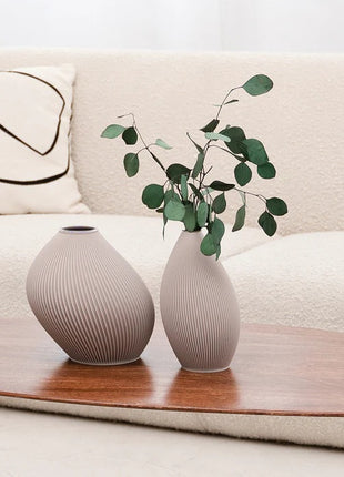 Recozy Bent 2 vaas - 3D print bloemenvaas moonlight grey