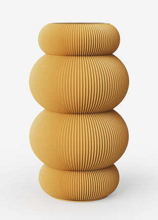 Recozy Halo 2 vaas - duurzame bloemenvaas goudoranje