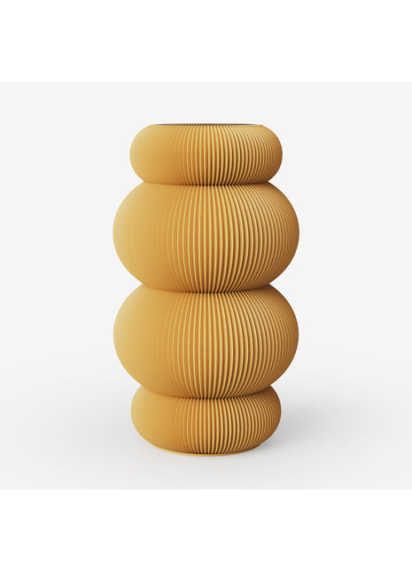 Recozy Halo 2 vaas - duurzame bloemenvaas goudoranje