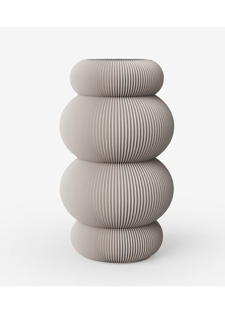 Recozy Halo 2 vaas - duurzame bloemenvaas pebble taupe