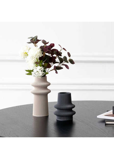 Recozy Tower 2 vaas - 3d print bloemenvaas moonlight grey