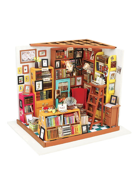 Robotime Rolie Sam's study boekenwinkel DG102