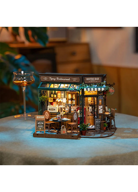 Robotime Tipsy restaurant bouwpakket DG167