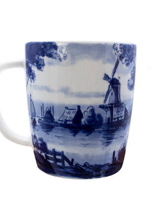 Royal Delft Blue Master Mok met oor no 2 Dutch Landscape