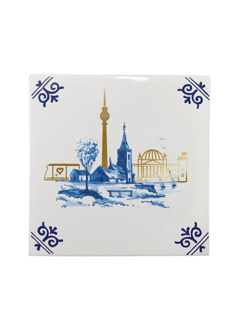Royal Delft Goldie Tiles - tegel goud - Berlin