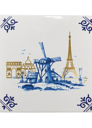 Royal Delft Goldie Tiles - tegel goud - Delft to Paris