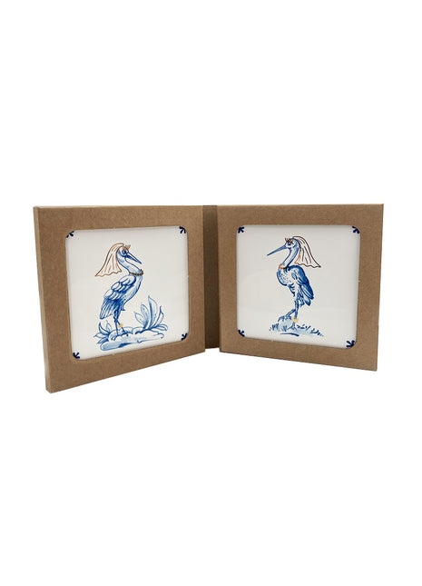 Royal Delft Goldie Tiles - tegel huwelijk Bruid & Bruid