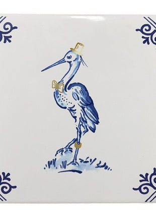 Royal Delft Goldie Tiles - tegel huwelijk Bruidegom & Bruidegom