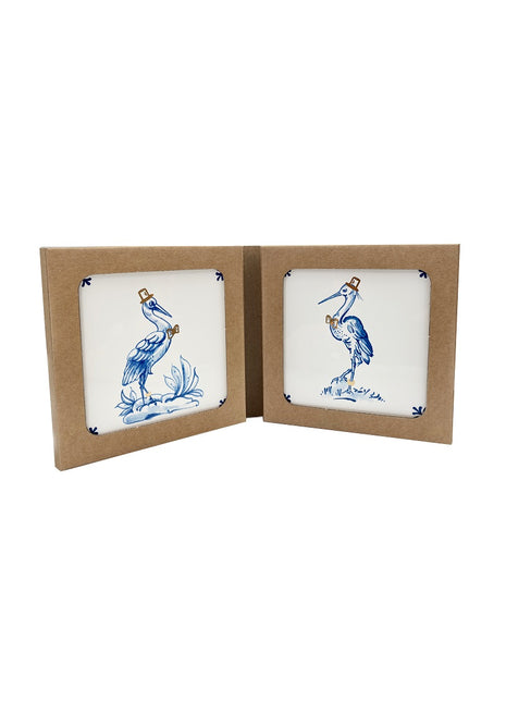 Royal Delft Goldie Tiles - tegel huwelijk Bruidegom & Bruidegom